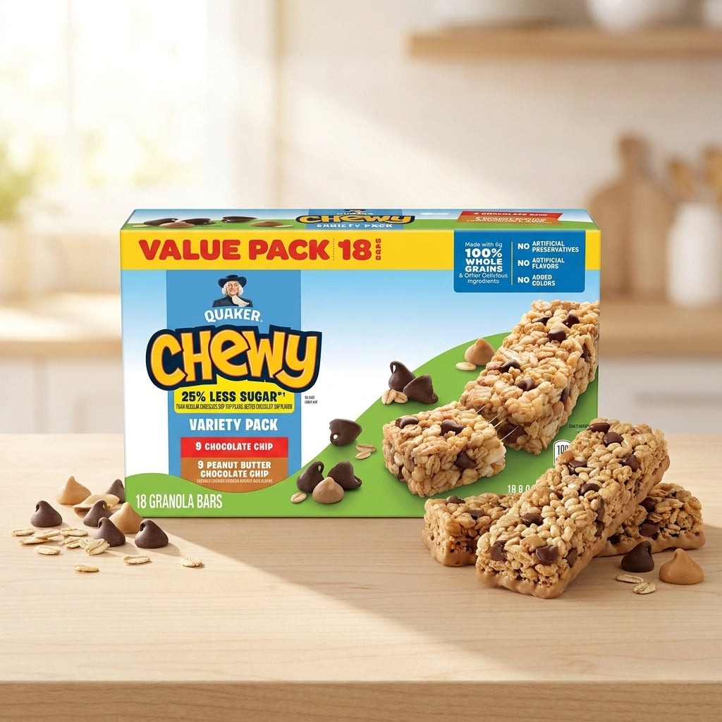 Chewy Granola Bars - Reduced Sugar Variety Pack