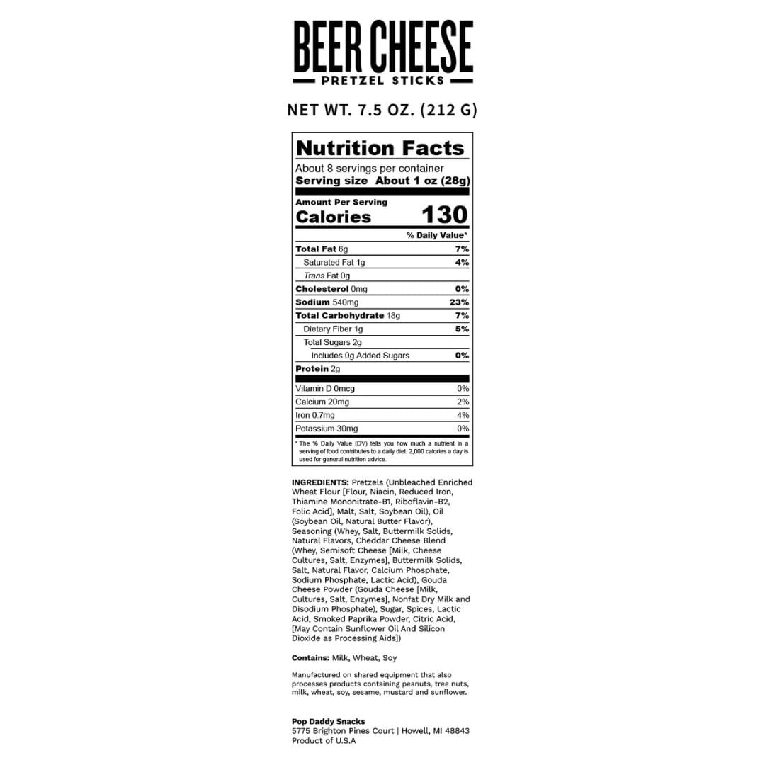 Beer Cheese Pretzel Sticks