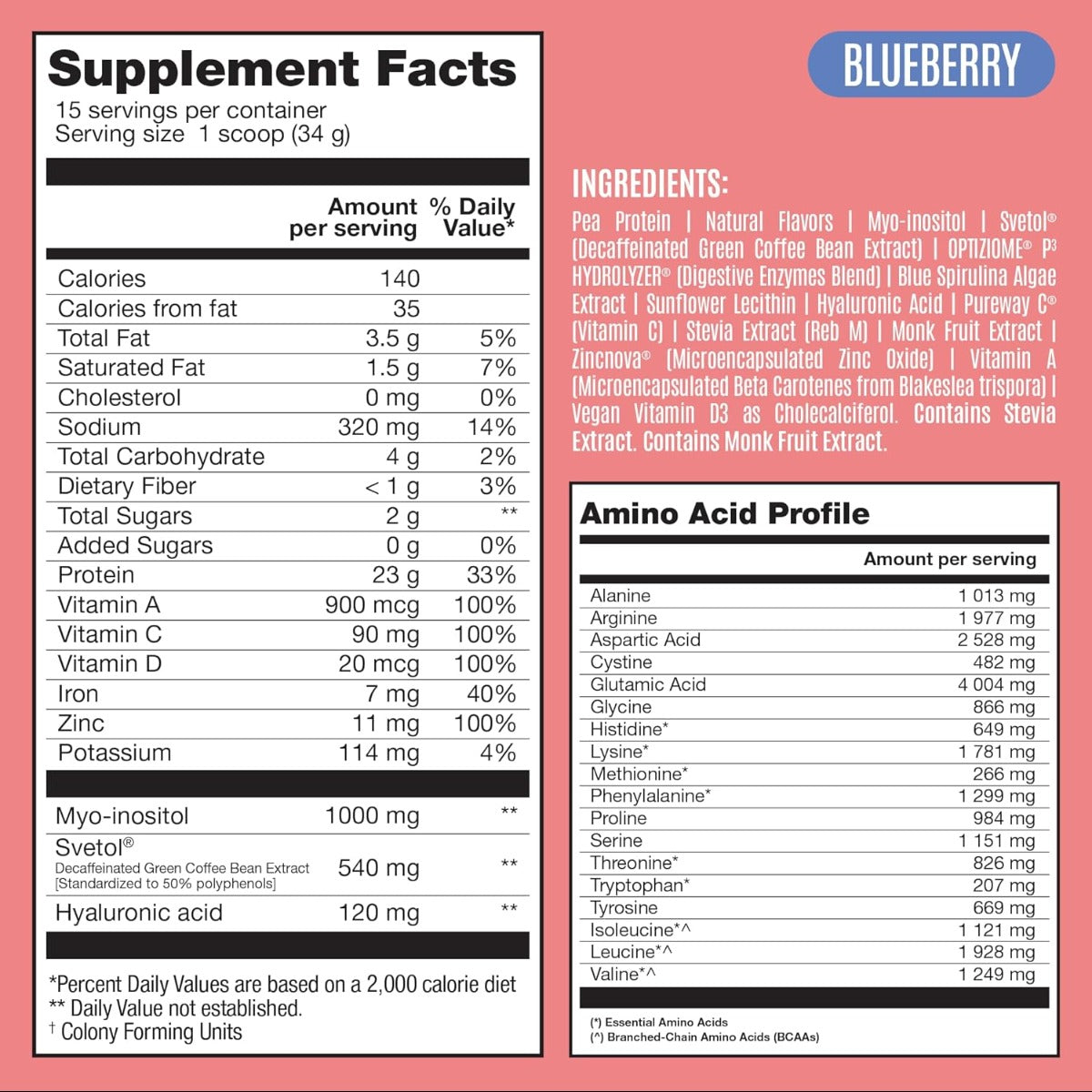 Fitmingo Blueberry Plant-Based Protein Powder