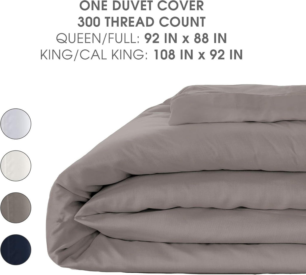 Woven Duvet Cover in Suede Blue - King