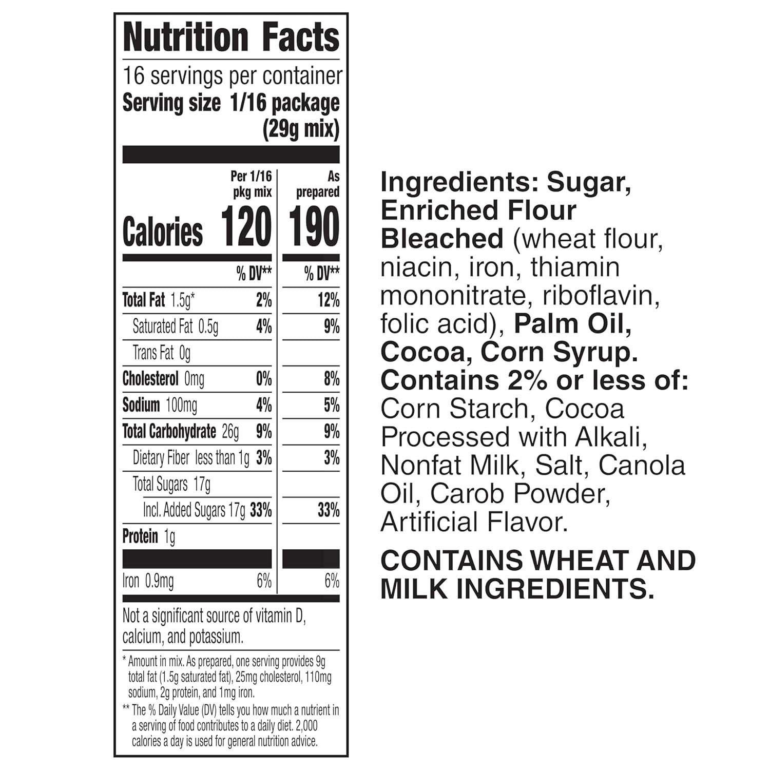 Favorites Brownie Mix Milk Chocolate