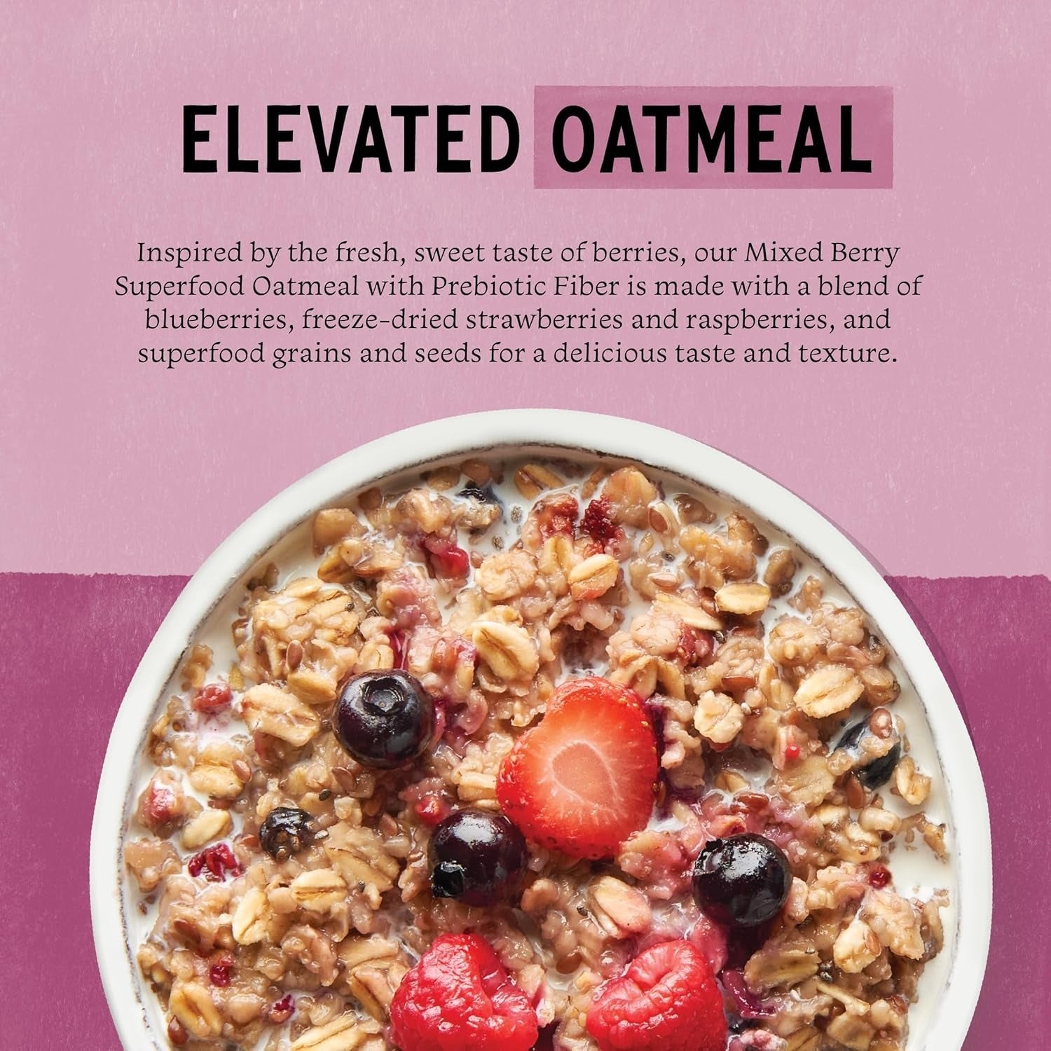 Mixed Berry Superfood Instant Oatmeal Cup (12 Pack)