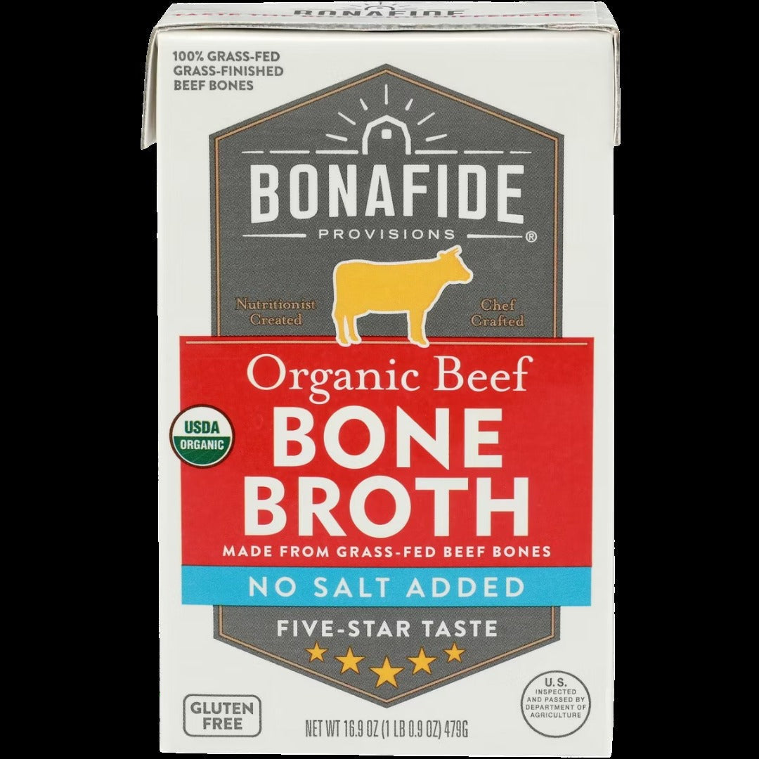 Organic No Salt Added Beef Bone Broth
