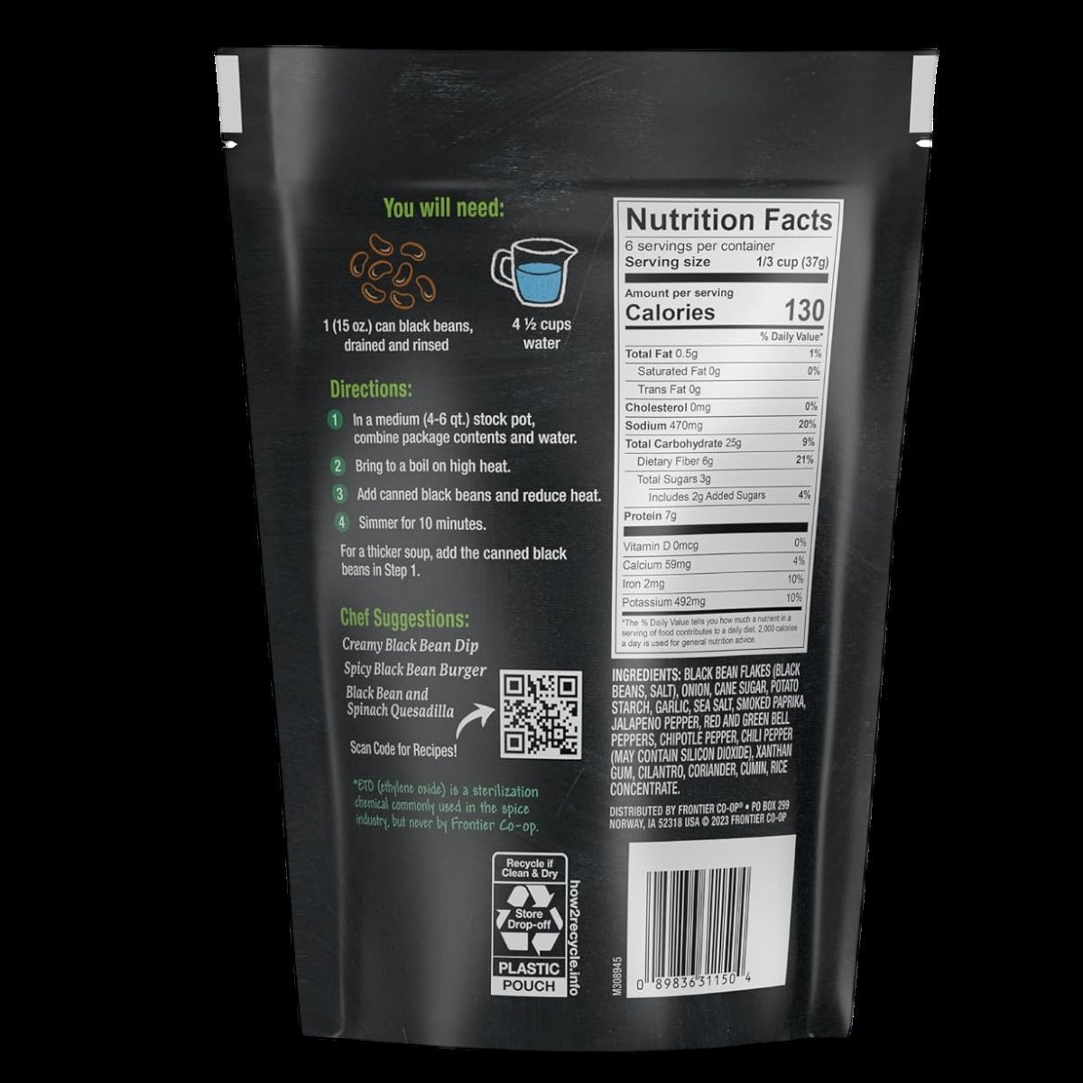 Spicy Black Bean Soup Mix