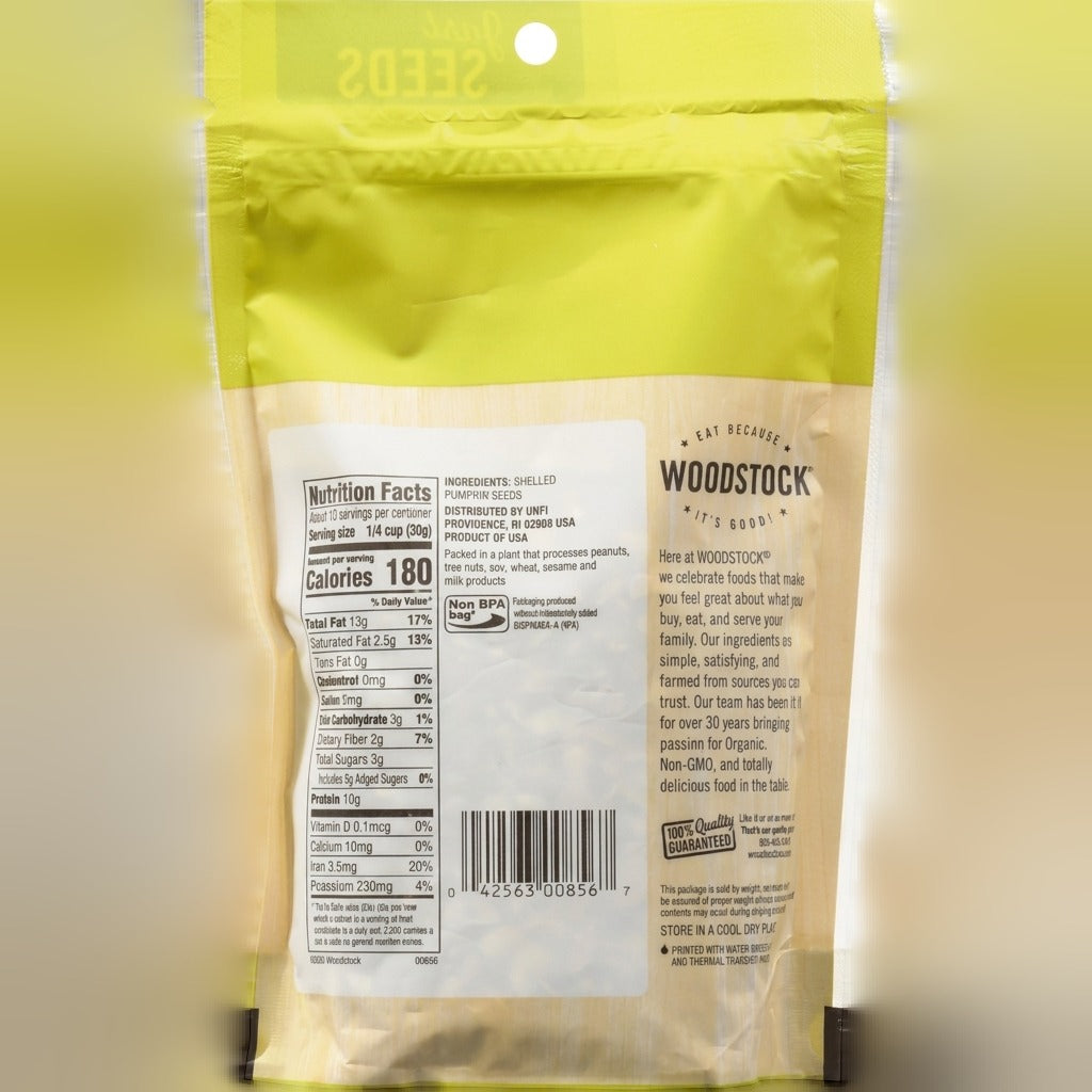 Unsalted Shelled Pumpkin Seeds