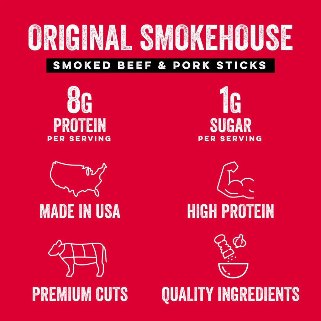 Original Smokehouse Snack Sticks Jerky (24 Pack)