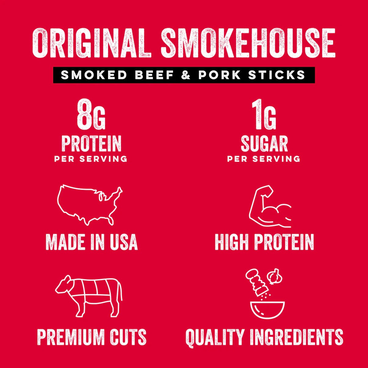 Original Smokehouse Snack Sticks Jerky (24 Pack)