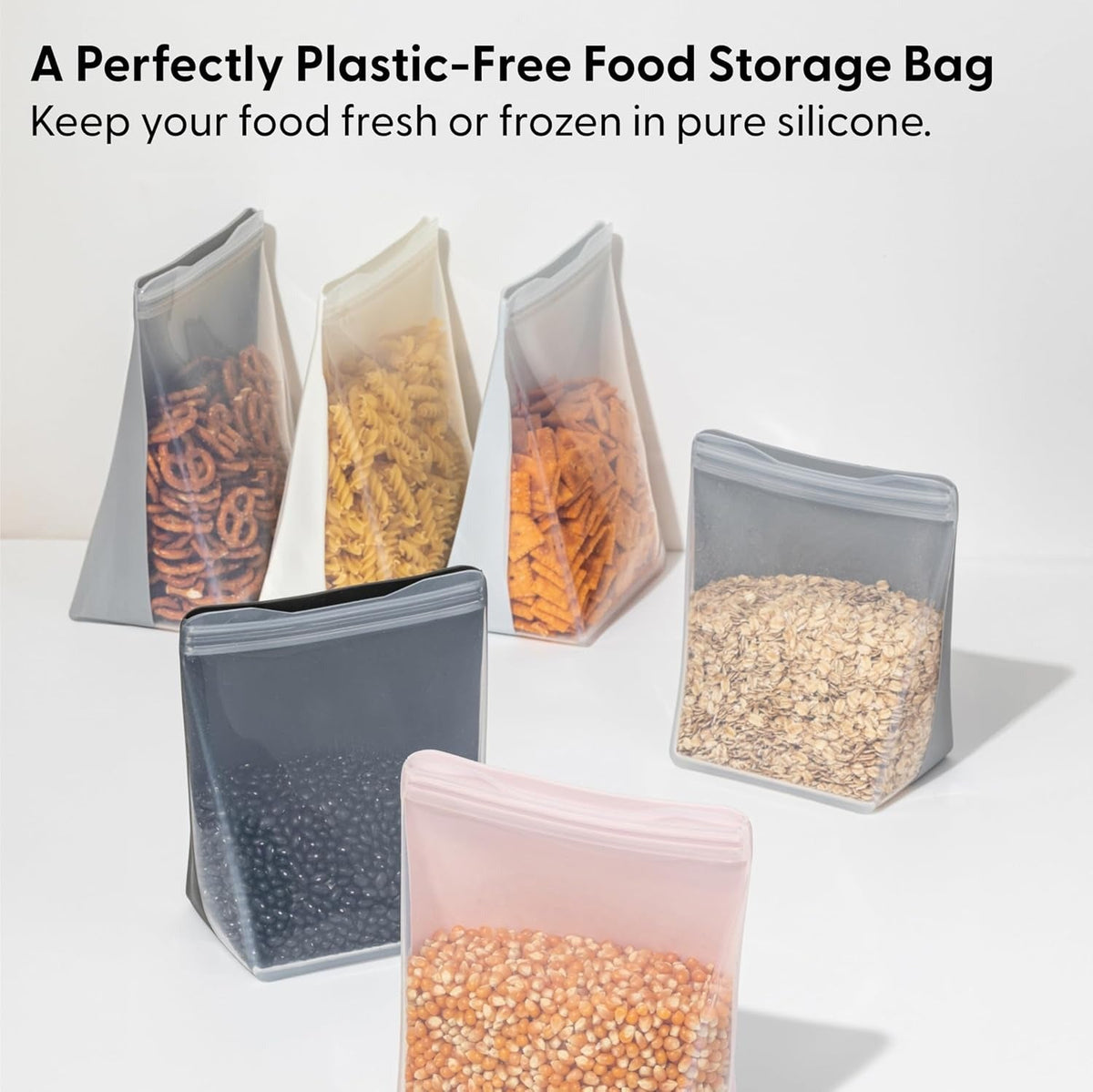 36oz Stand Up Silicone Bag - Cream