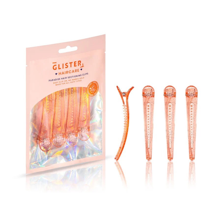 Styling & Sectioning Pro Hair Clips Orange (4 CT)