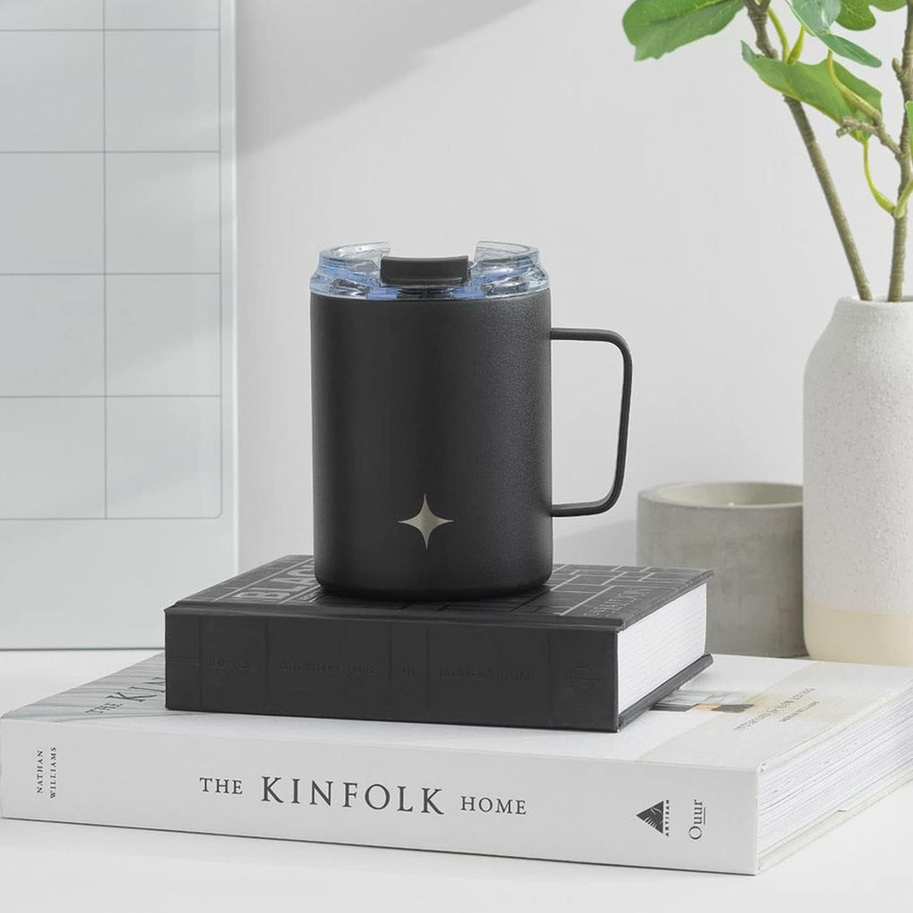 12oz Coffee Mug with Handle - Black