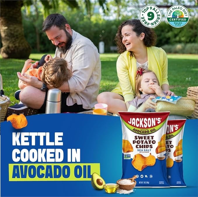 Avocado Oil Sweet Potato Chips - Sea Salt