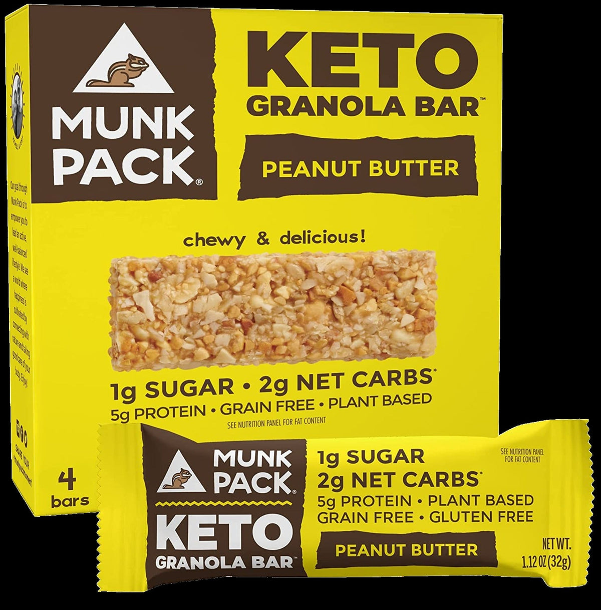 Keto Peanut Butter Granola Bars (4 Pack)