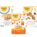 Cracker Variety - Fine Ground Almond Sea Salt, Pop Mmms Cheddar Bakes, Honey Cinnamon (3 Pack)