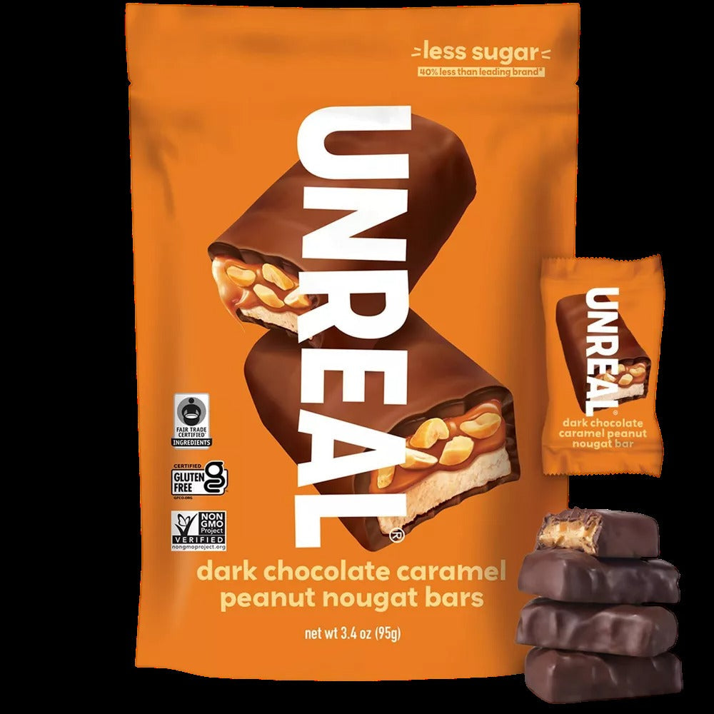 Dark Chocolate Caramel Peanut Nougat Bars