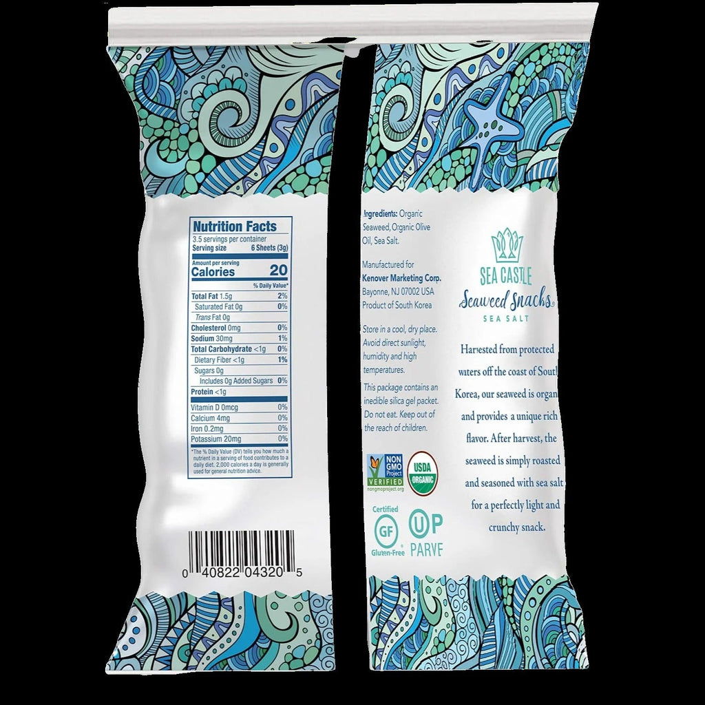 Organic Roasted Seaweed With Sea Salt (12 Pack)