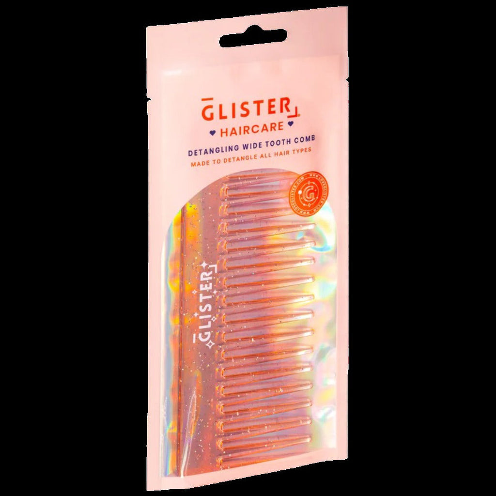 Sparkle Wide Tooth Detangling Comb - Orange