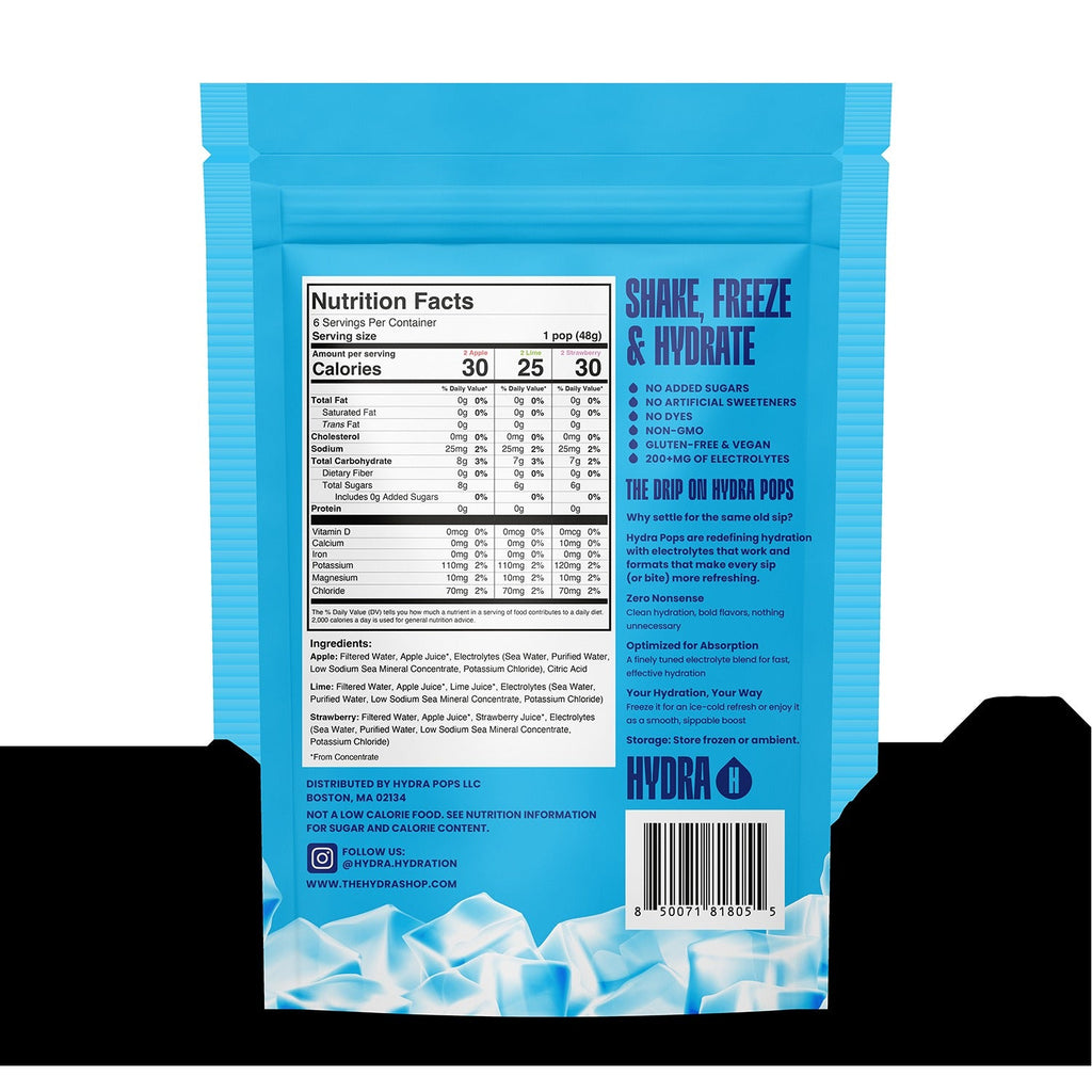 Hydra Pops Variety Pack Electrolyte Freeze Pops (6 CT)