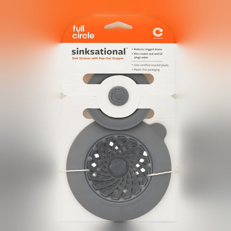 SINKSATIONAL Sink Strainer With Stopper - Gray