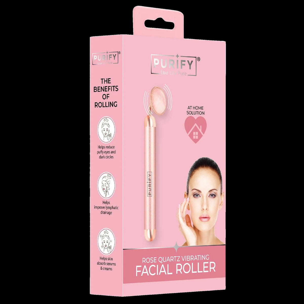 Rose Quartz Vibrating Facial Roller