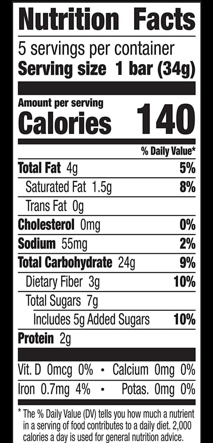 Organic Oats And Honey Granola Bar (5 CT)