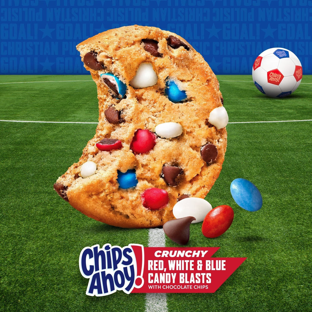 Crunchy Red, White & Blue Candy Blasts Cookies