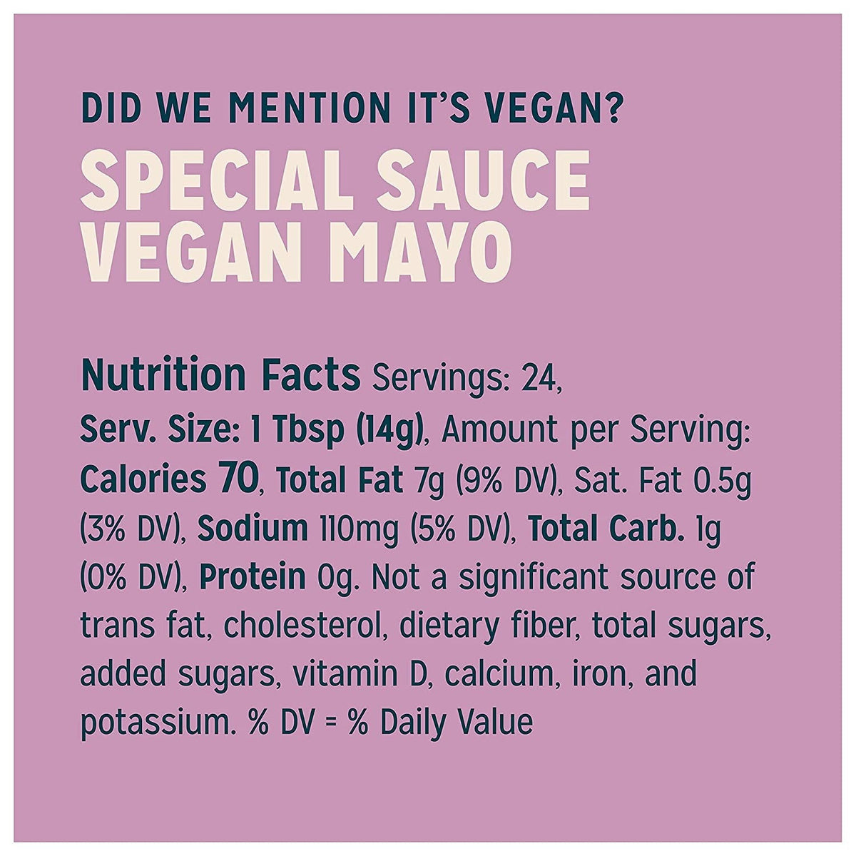 Vegan Mayo Special Sauce
