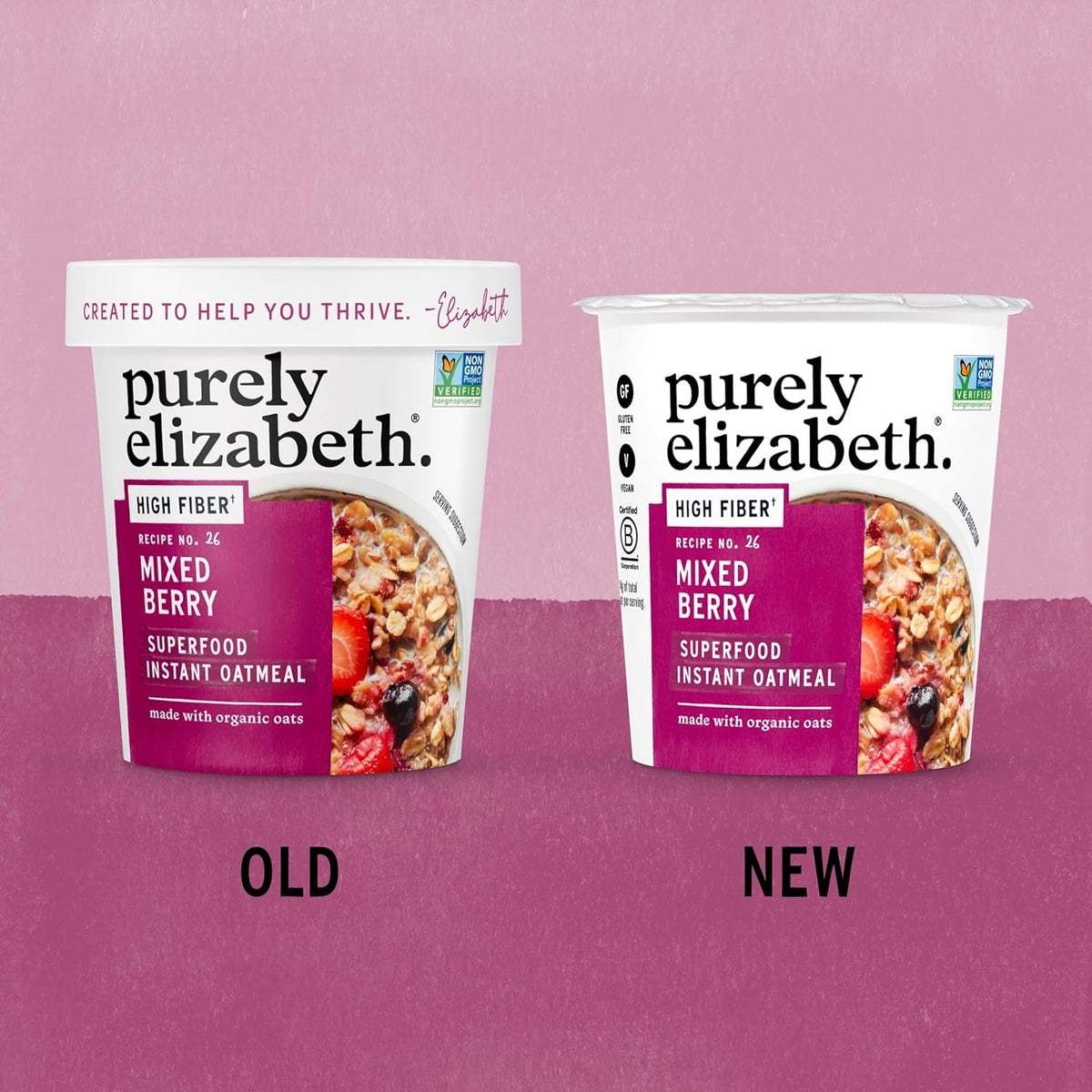 Mixed Berry Superfood Instant Oatmeal Cup (12 Pack)