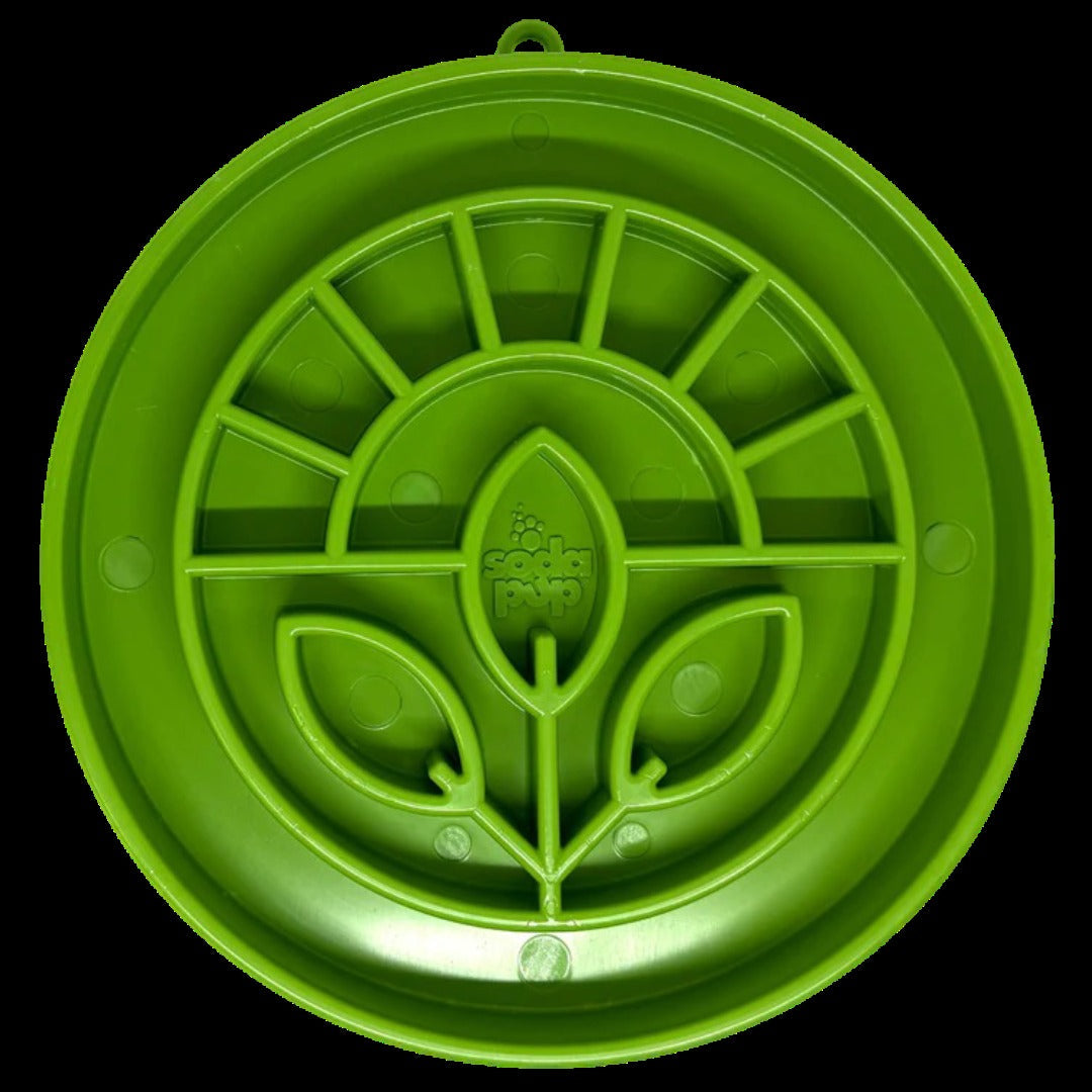 Garden Design eTray Enrichment Shallow Slow Feeder Dog Bowl - Green
