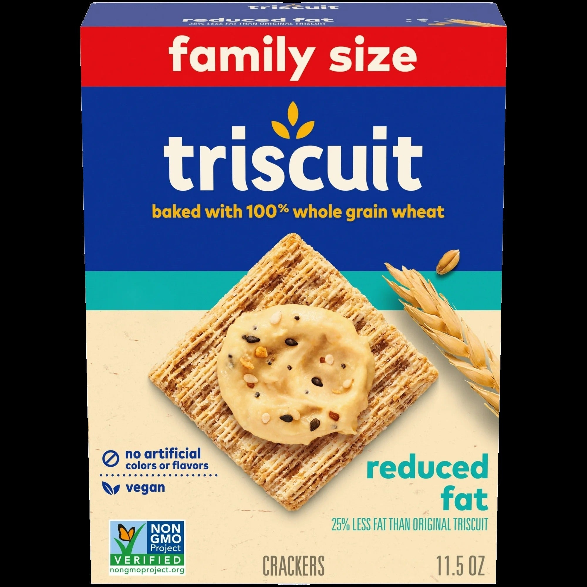 Reduced Fat Whole Grain Wheat Crackers