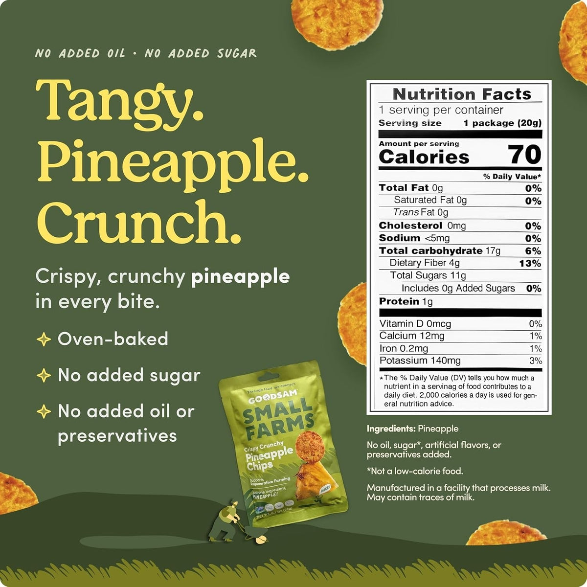 Crispy Crunchy Pineapple Chips (8 Pack)