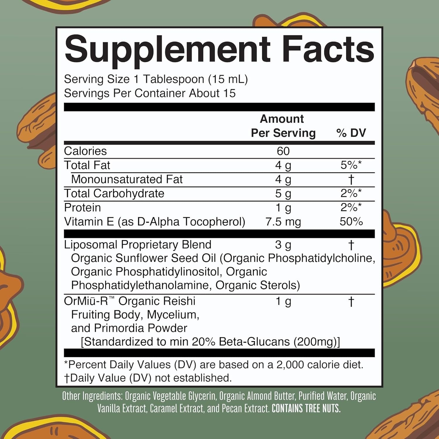 Reishi Mushroom Liposomal - Candied Pecan