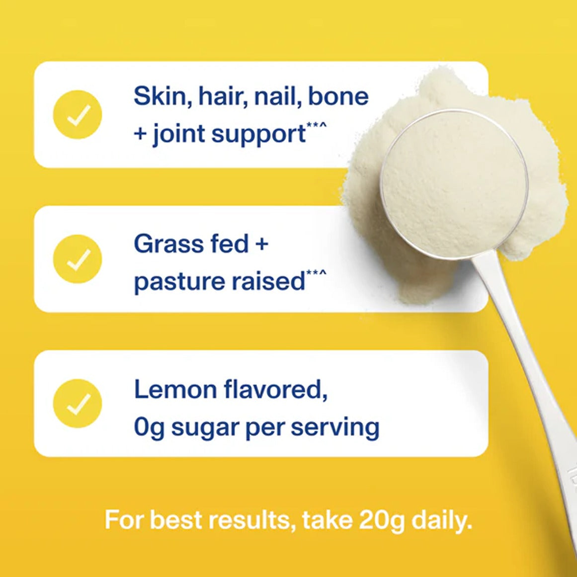 Lemon Collagen Peptides Dietary Supplement