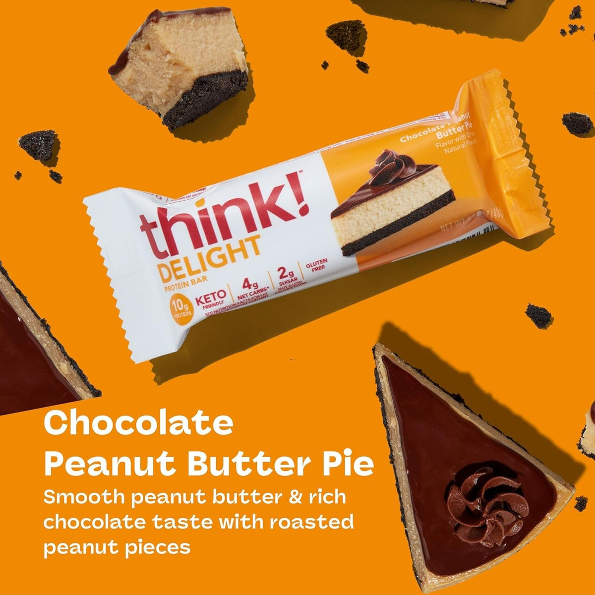 Chocolate Peanut Butter Pie Keto Protein Bar
