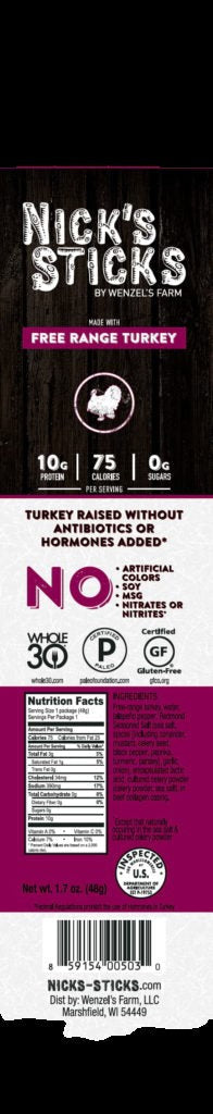 Spicy Turkey Snack Stick