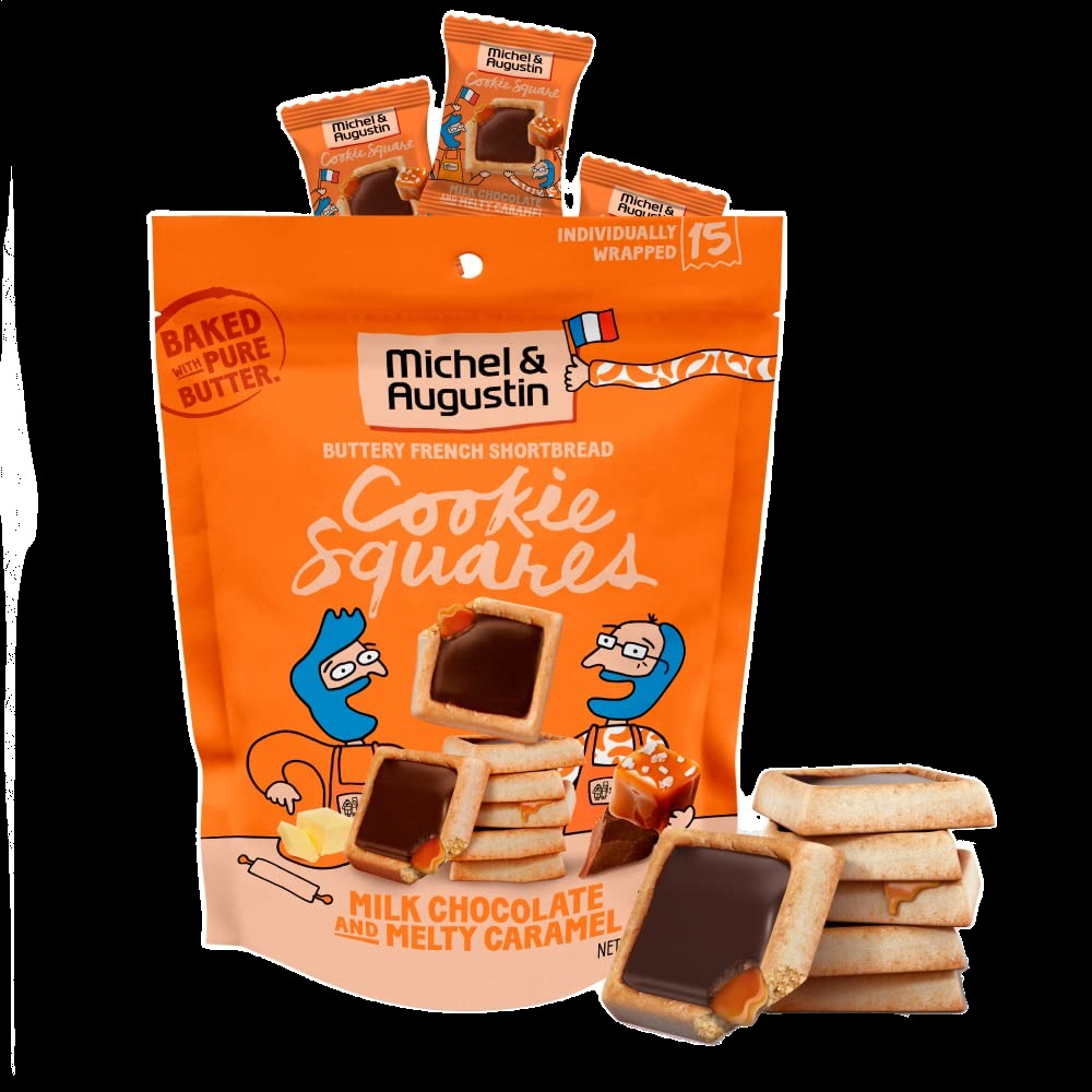 Milk Chocolate & Melty Caramel Shortbread Cookie Squares