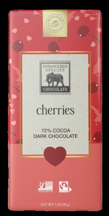 Dark Chocolate with Cherries Chocolate Bar