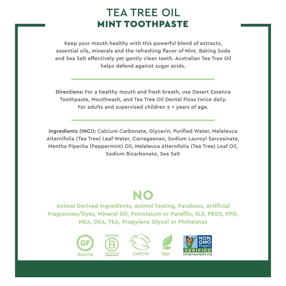 Tea Tree Oil Mint Toothpaste