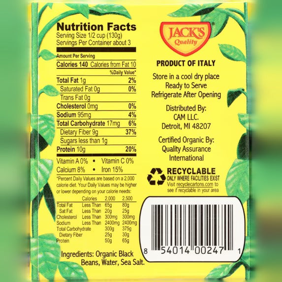 Organic Low Sodium Black Beans