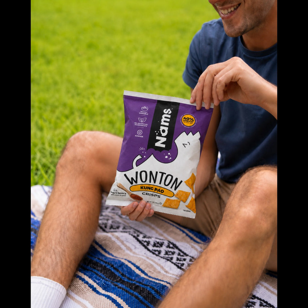 Kung Pao Flavored Wonton Crisps Snack