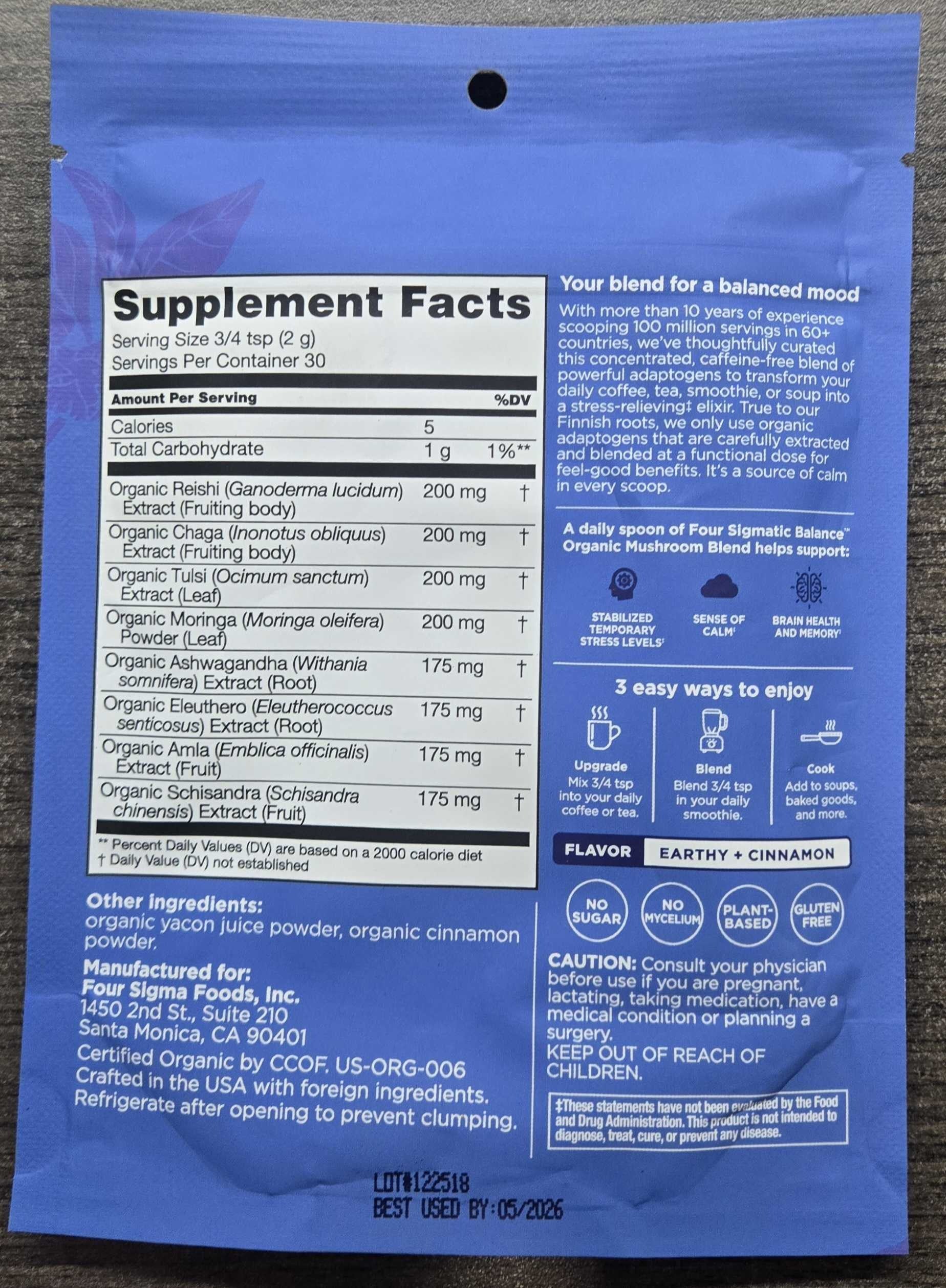 Organic Balance Mushroom Blend Mix