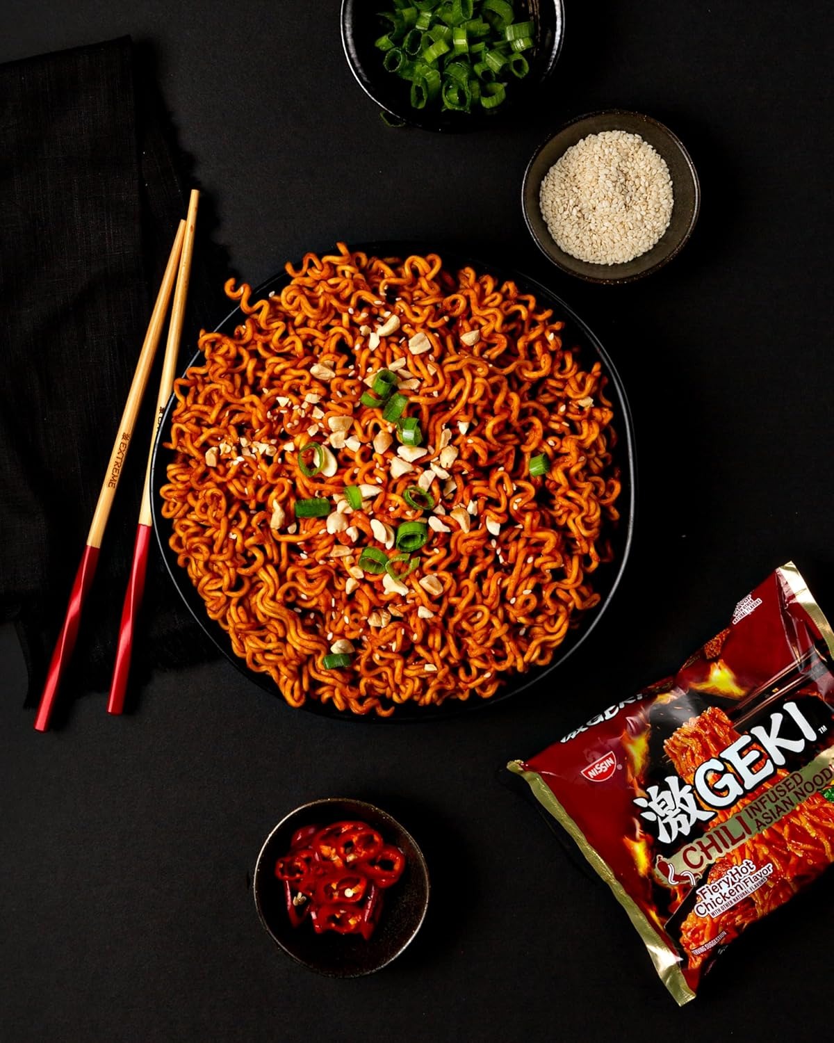 Geki Fiery Hot Chicken Asian Noodles (12 Pack)