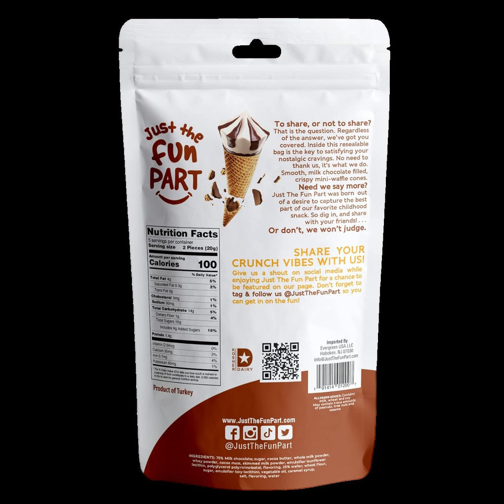 Bite Sized Milk Chocolate Waffle Cones