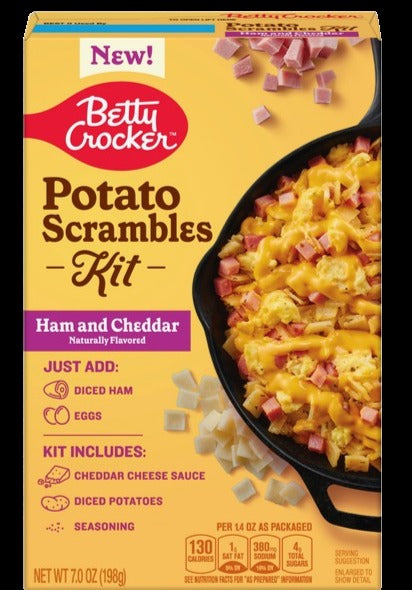 Potato Scrambles Ham Cheddar