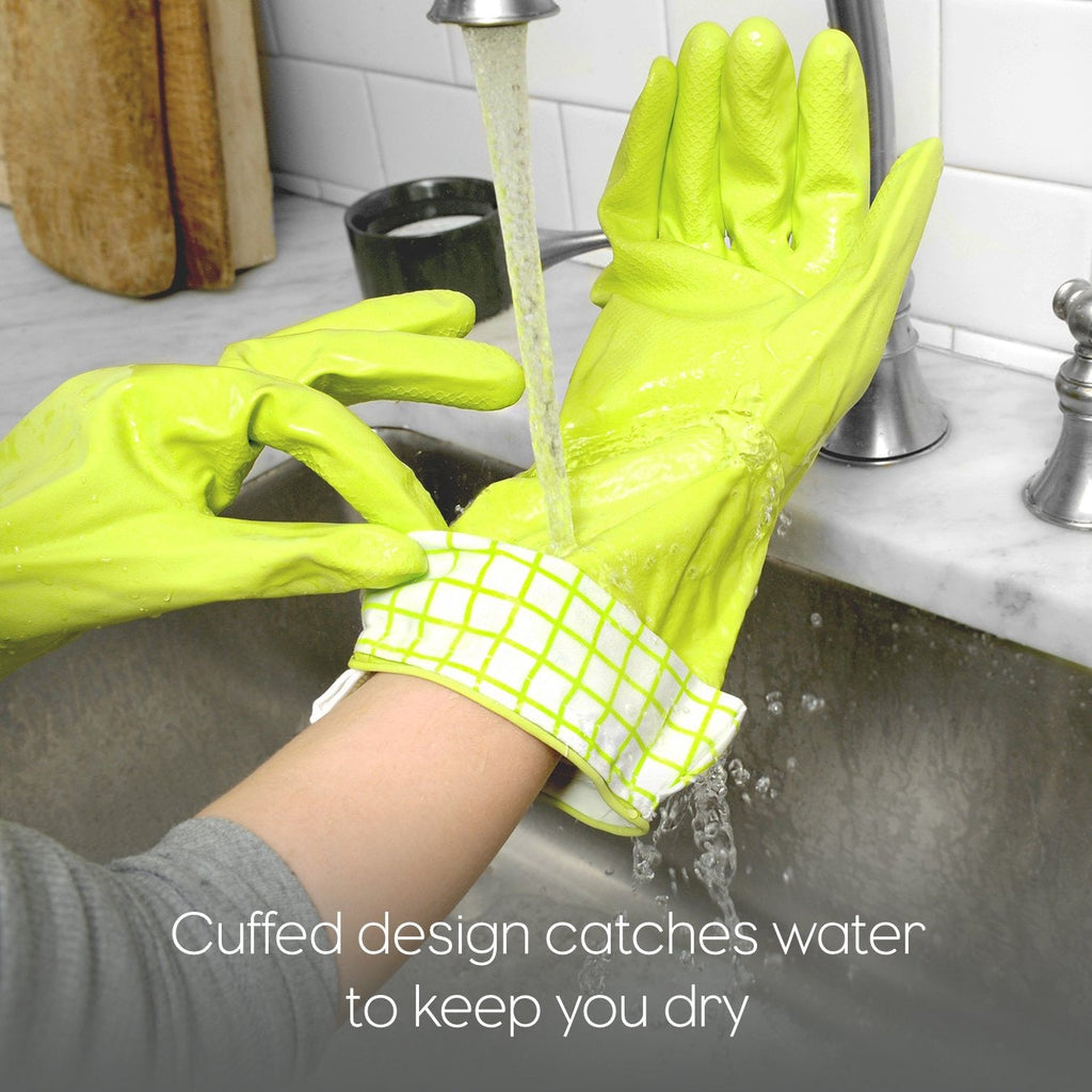 Splash Patrol Natural Latex Cleaning Gloves Grey Medium/Large