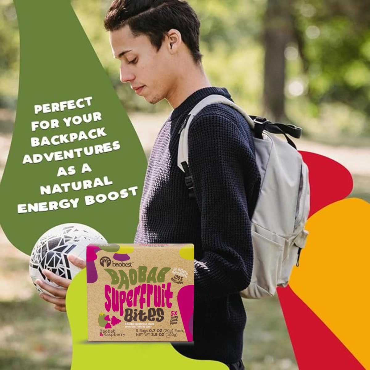 Baobab Superfruit Bites- Raspberry (5 CT)
