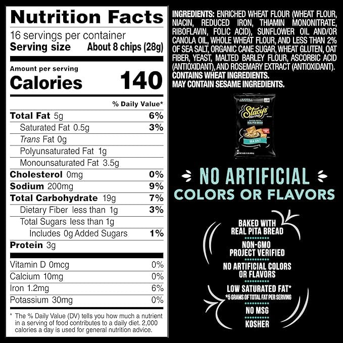 Sea Salt Pita Chips Sharing Size