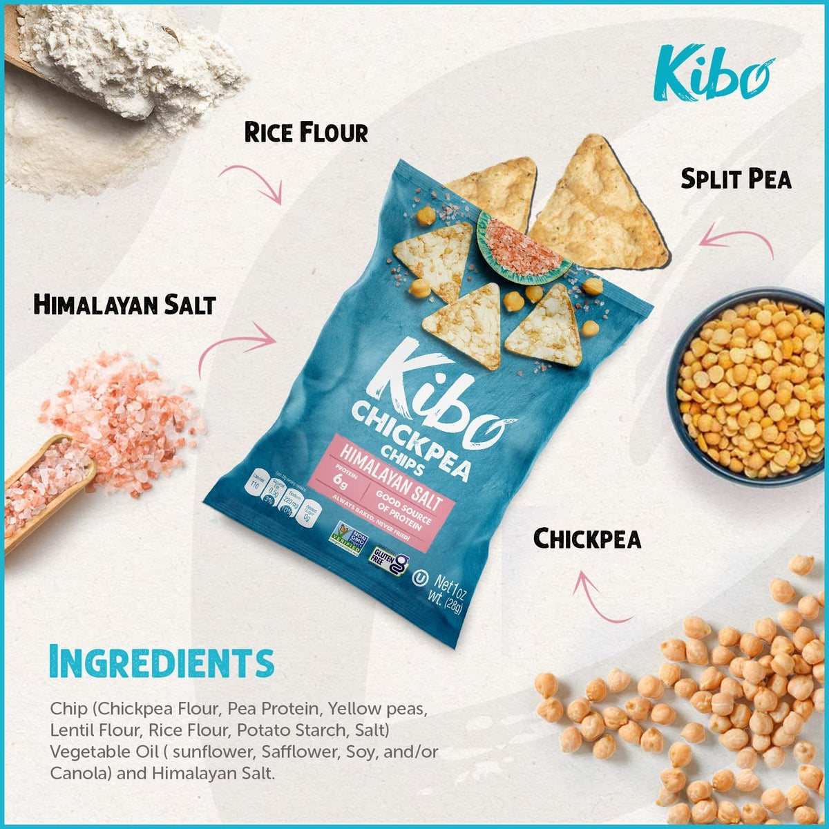 Chips Chickpea Himalayan Salt (6 Pack)