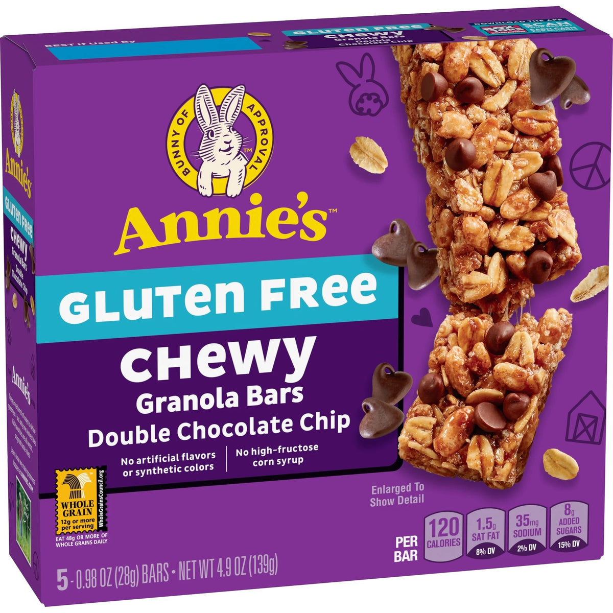 Gluten Free Double Chocolate Chip Granola Bars (5 CT)