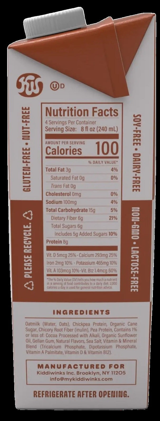 Prebiotic Plant-Based Chocolate Milk