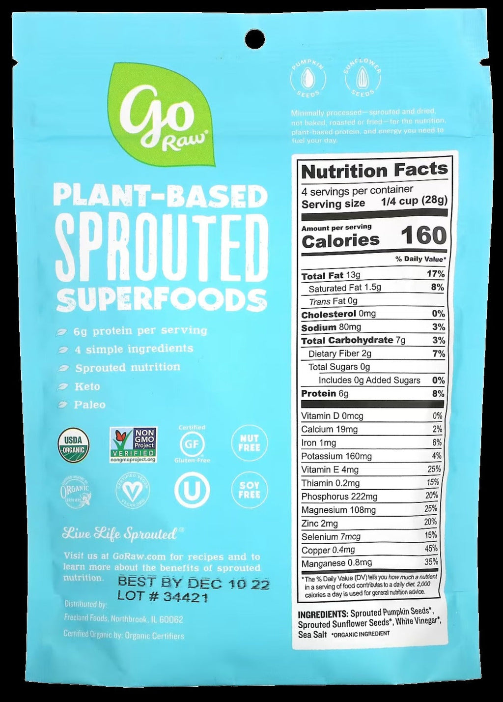 Organic Sea Salt & Vinegar Snacking Seeds